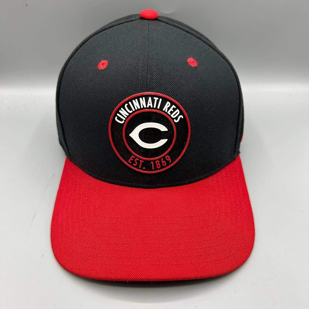 Nike Pro Cincinnati Reds Dri-Fit Hat Men M-L Black Red Snap Back Cap